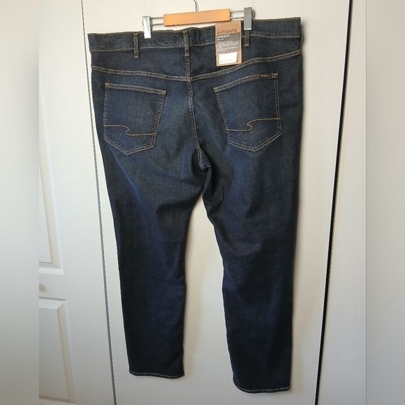 NWT Silver The Athletic Men Jeans Size 46x32 Loose Fit Tapered Leg Dark Blue - Picture 6 of 13